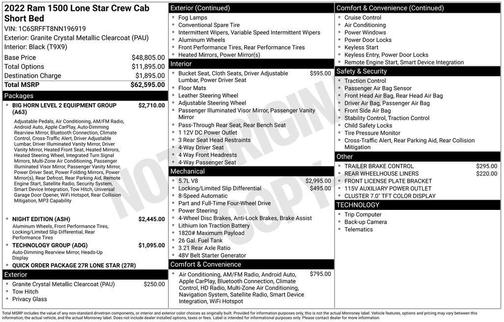 2022 RAM 1500 Lone Star