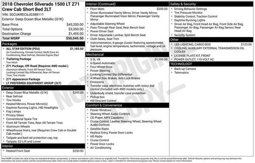 2018 Chevrolet Silverado 1500 LT