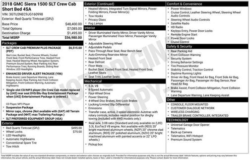 2018 GMC Sierra 1500 SLT