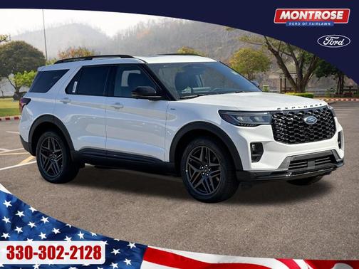 White Metallic 2025 Ford Explorer ST