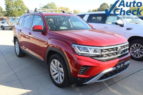 Aurora Red Metallic 2021 Volkswagen Atlas 3.6 V6 SEL