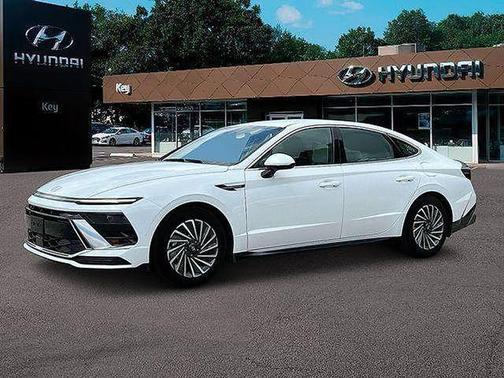 Serenity White 2025 Hyundai SONATA Hybrid SE