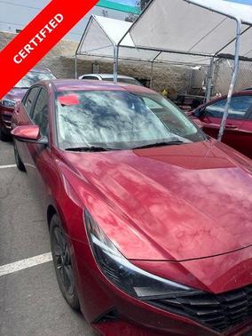 Red 2023 Hyundai ELANTRA HEV Blue