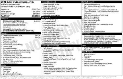 2021 Buick Envision FWD Essence