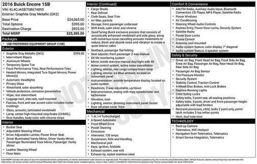 2016 Buick Encore Base