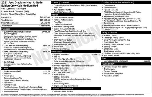 2021 Jeep Gladiator High Altitude 4x4