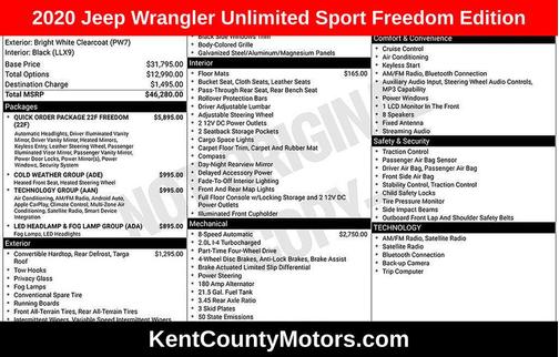 2020 Jeep Wrangler Unlimited Freedom 4x4