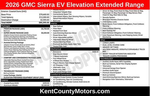 Coastal Dune 2026 GMC Sierra EV Extended Range Elevation