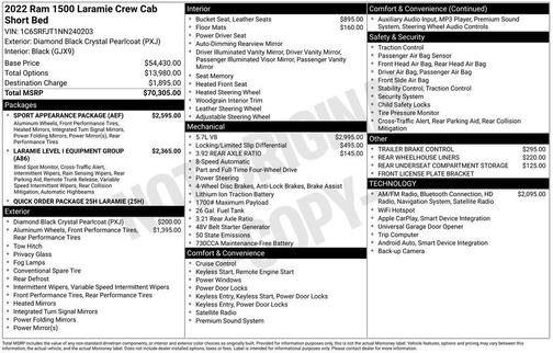 2022 RAM 1500 Laramie