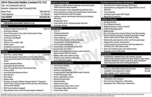 2016 Chevrolet Malibu Limited LTZ