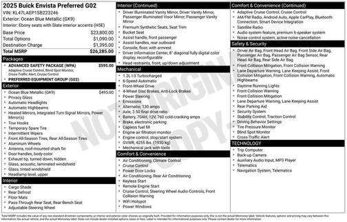 2025 Buick Envista Preferred FWD