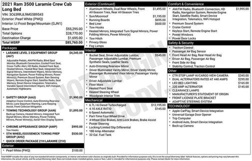 2021 RAM 3500 Laramie