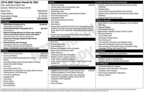 2016 GMC Yukon XL Denali