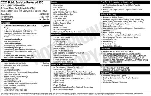 2025 Buick Envision Preferred AWD