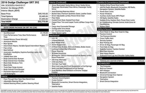 2016 Dodge Challenger SRT 392