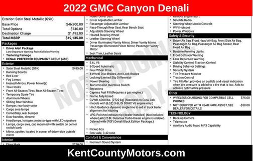 Satin Steel Metallic 2022 GMC Canyon Denali
