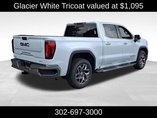 Glacier White Tricoat 2026 GMC Sierra 1500 SLT