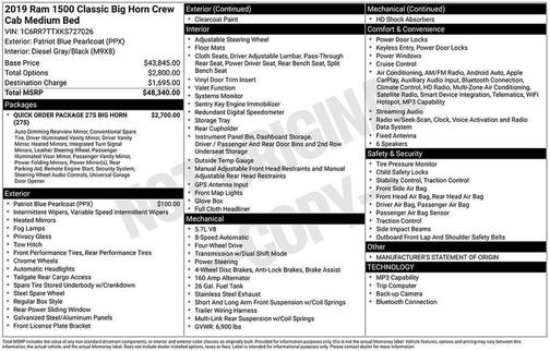 2019 RAM 1500 Big Horn