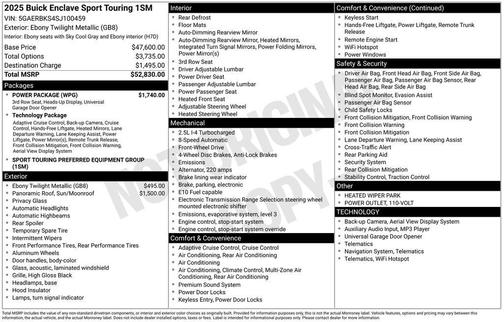 2025 Buick Enclave Sport Touring
