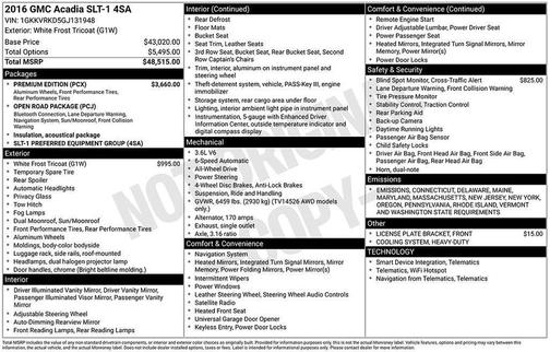 2016 GMC Acadia SLT-1