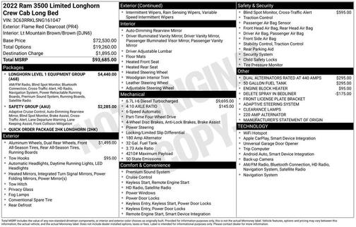 2022 RAM 3500 Longhorn