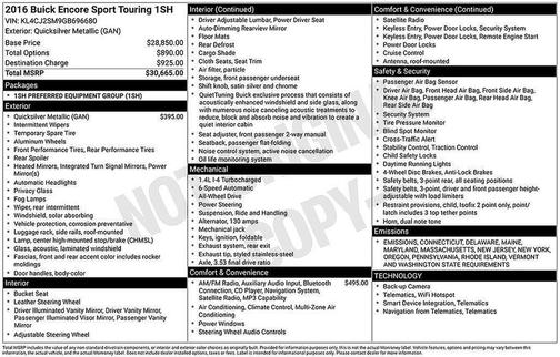 2016 Buick Encore Sport Touring