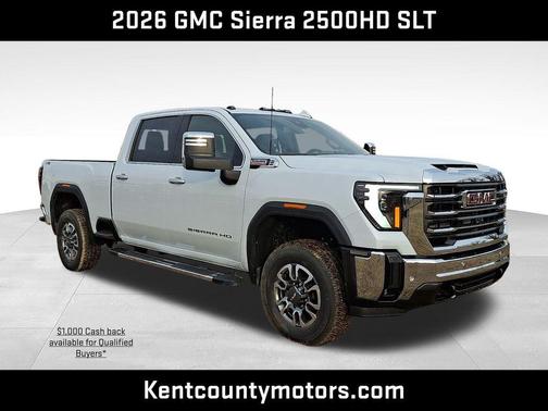Glacier White Tricoat 2026 GMC Sierra 2500 SLT