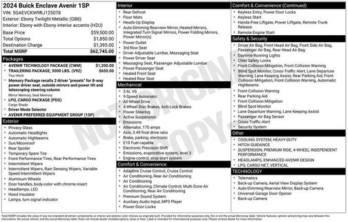 2024 Buick Enclave Avenir AWD