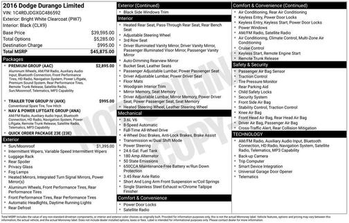 2016 Dodge Durango Limited