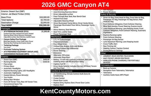 2026 GMC Canyon AT4