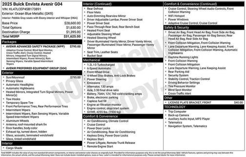 2025 Buick Envista Avenir FWD