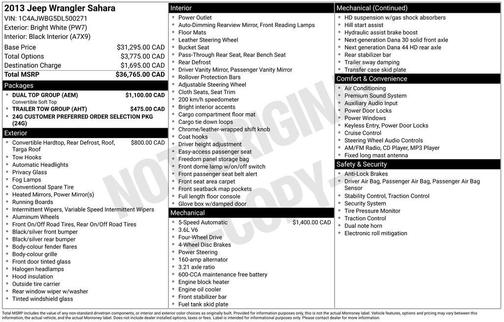 2013 Jeep Wrangler Sahara