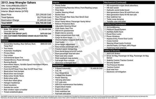 2013 Jeep Wrangler Sahara