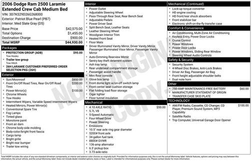 Patriot Blue Pearl 2006 Dodge Ram 2500 Laramie Mega Cab