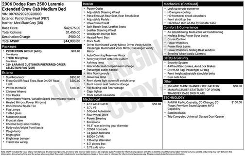 Patriot Blue Pearl 2006 Dodge Ram 2500 Laramie Mega Cab
