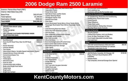 Patriot Blue Pearl 2006 Dodge Ram 2500 Laramie Mega Cab