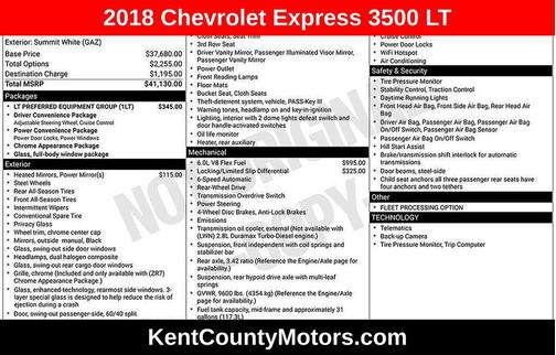 2018 Chevrolet Express 3500 LT