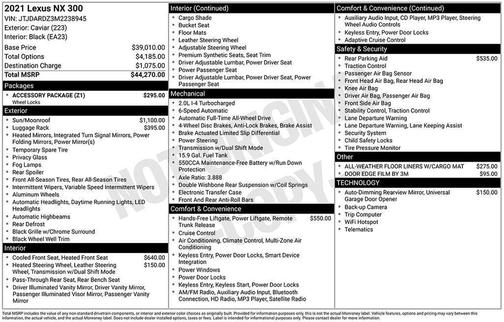 2021 Lexus NX 300 Base