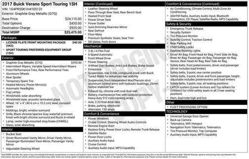 2017 Buick Verano Sport Touring