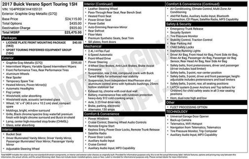 2017 Buick Verano Sport Touring