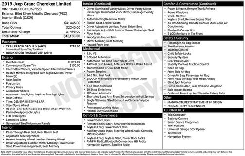 2019 Jeep Grand Cherokee Limited