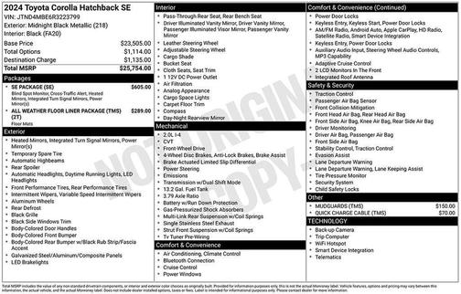 2024 Toyota Corolla SE