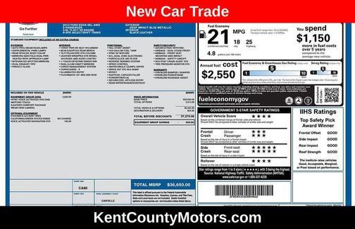 Blue Metallic 2013 Ford Edge SEL