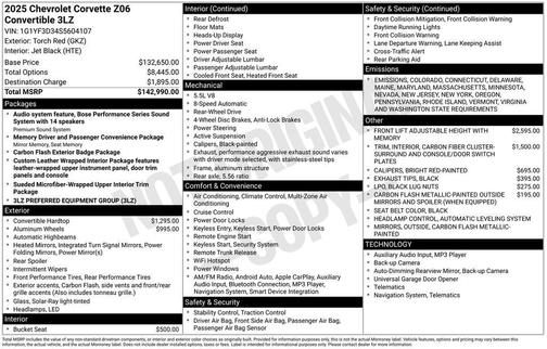 2025 Chevrolet Corvette Z06