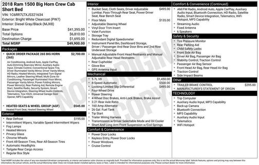 2018 RAM 1500 Big Horn
