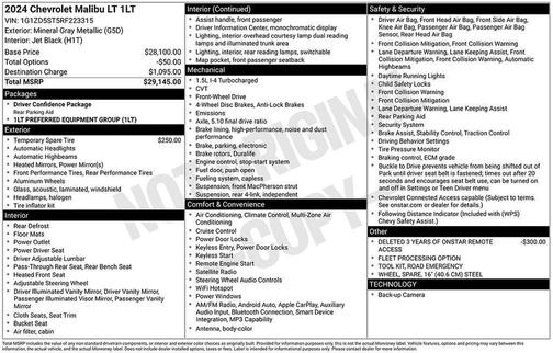 Mineral Gray Metallic 2024 Chevrolet Malibu FWD 1LT