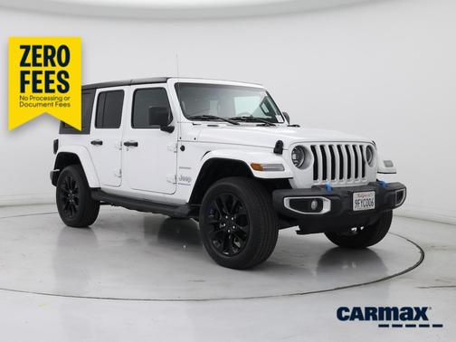 White 2023 Jeep Wrangler 4xe Unlimited Sahara