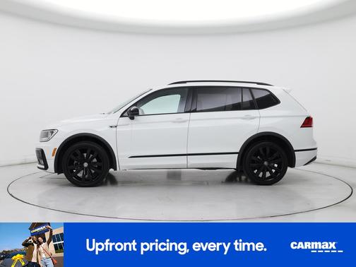 White 2021 Volkswagen Tiguan SE R-Line Black