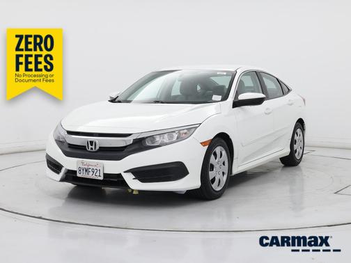 White 2017 Honda Civic LX