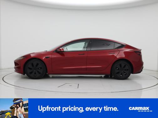 Red 2025 Tesla Model 3 Long Range